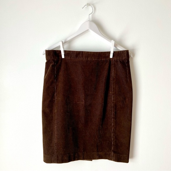 J. Crew Chocolate Brown Corduroy Pencil Skirt